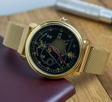 Homme Personnalisé Montre Raketa Copernic Maçonnique Poignet Rare Russie Révisé