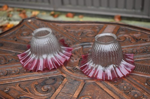 Pair antique glass replacement - antique,