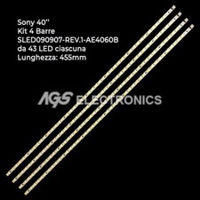 KIT 4 BARRES BANDES LED TV