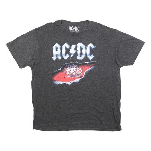 Acdc shirt graphique gris - acdc,