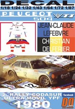 DECAL PEUGEOT 504 COUPE V6