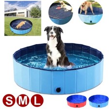 Piscine Extérieure Pliable Portable Animal Compagnie Plastique Baignoire Enfant