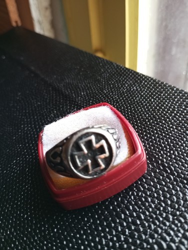Chevalière homme biker croix - homme,