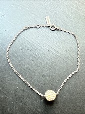 Ancien Bracelet Gourmette En Argent Massif Silver Maille tank art nouveau AGATHA