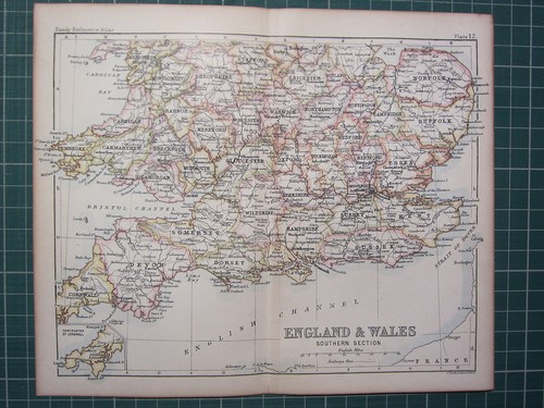 1887 ancien carte angleterre - ancien,