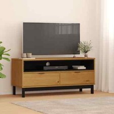 Meuble TV FLAM 110x40x50 cm bois massif de pin banc TV meuble télé vidaXL
