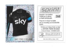 Vignette N°268 - Sprint 2013 - Edition Belge - Maillot Sky Pro Cycling