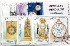Lot timbres thematique " Horloges et Pendules  "