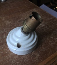 applique porcelaine ancienne porte douille incliné avec douille B22 n° 8