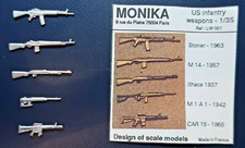 ARMES INFANTERIE US.US INFANTERY WEAPONS 1/35 STONER.M14.ITHACA.M1A1.CAR15