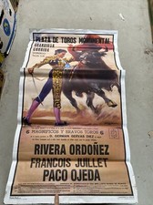 Ancienne Affiche Corrida Espagne Plaza De Toros Monumental Deco Tauromachie 