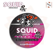 Tressé Eging Squid 8x Sakura