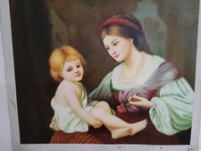 Tableau Peint Portrait Mère