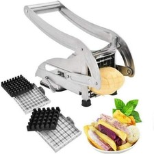 Coupe Frites en Acier Inoxydable Professionnel Trancheuse de Frites avec Lame...