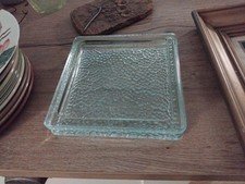  vide poche en verre épais NEVADA no LUMAX 1950   TAILLE basse 19 X 19 Cm H3 Cm