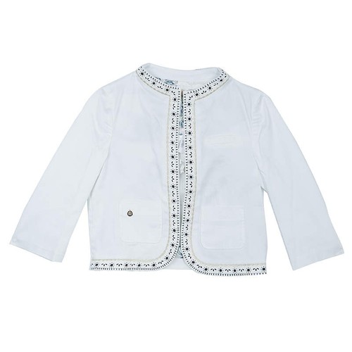 Veste cuir blanc roberto - cuir,
