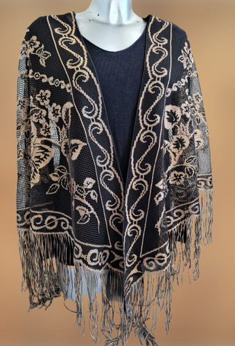 Châle vintage brodé en - 📌,