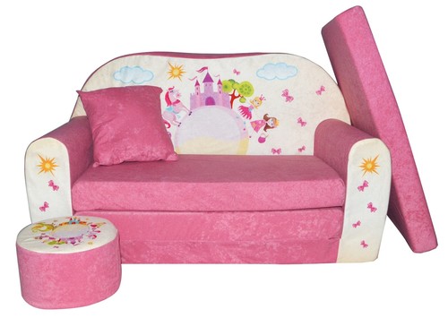 Sofa enfant pink castle - sofa,