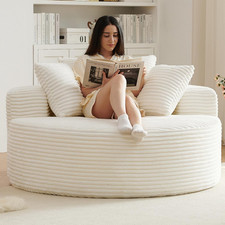 55''L Oversized round Chaise