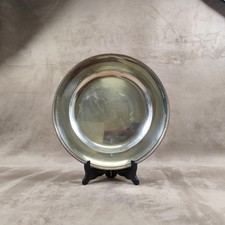 Plat en métal argenté ancien avec poinçon d'orfèvre Made in France Vintage 1900