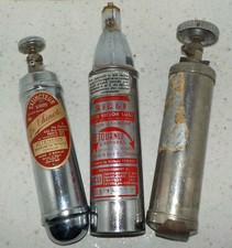 3 extincteurs pour collection, Le Chimiste, SICLI  & 1 à identifier de 1958