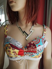 Soutien gorge Charlotte avec 2 slips assortis neufs trés colorés Taille 90D 