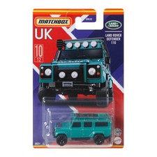 Land Rover Defender 110 Green Matchbox Stars of UK 2021 MB697 1/64 Toy Car GWL31