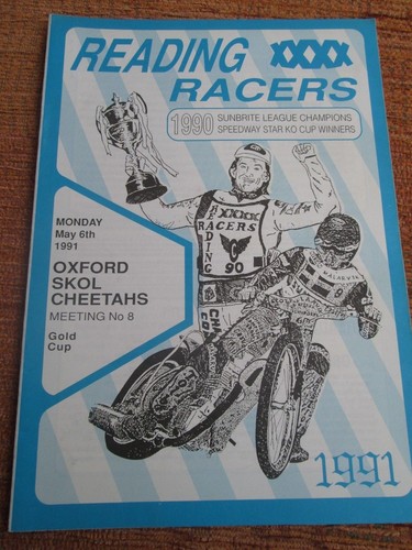 Programme speedway reading v - speedway,