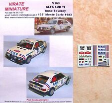 V163 ALFA SUD TI ANNE BAVEREY 133° RALLYE MONTE CARLO 1983 DECALS VIRATE AU 1/43
