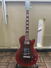 Guitare électrique de type Gaban Les Paul rouge d'occasion du Japon avec étui...