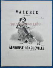 DANCE SICILE ITALIE PARTITION VALÉRIE ALPHONSE LONGUEVILLE 1854 SICILIENNE OP 58