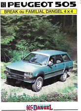 DANGEL PEUGEOT 505 4X4 BREAK / catalogue brochure dépliant prospectus