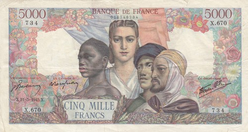 France 5000 francs - france, empire