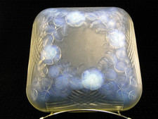 🇫🇷 ANCIENNE GRANDE COUPE VERRE OPALESCENT FLEUR RELIEF ART DÉCO signée JULIEN