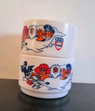 LOT 2 TASSES CERAMIQUE VINTAGE ARCOPAL PROMO FINA - OUM LE DAUPHIN