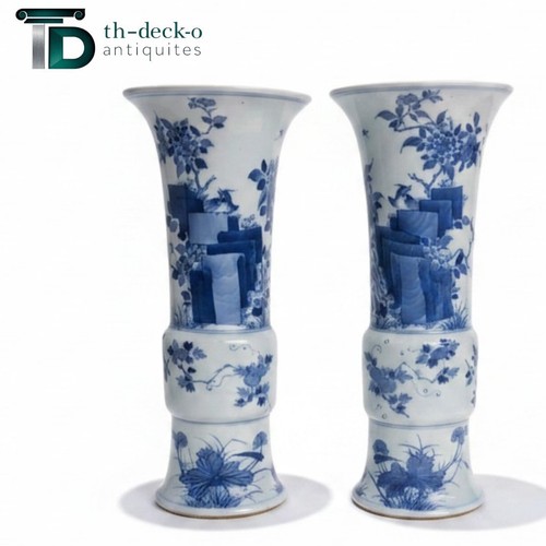 Chine vases porcelaine bleu - porcelaine,