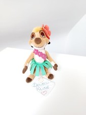 Peluche/Doudou Timon Suricate Vahiné Fleur Hawaï Hula 20cm Roi Lion Disney Store