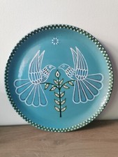 Assiette décorative représentation d'oiseaux