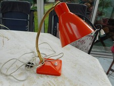 Lampe métal orange années 70 vintage