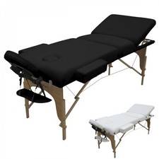 Vivezen - Table massage 15cm pliante 3 zones bois + panneau Reiki + accessoires