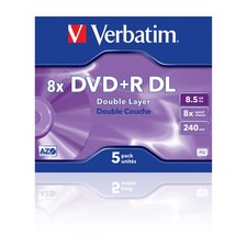 DVD+R Verbatim 8x D/L 5pk JC -