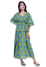 Robe Kaftan Longue Verte Boho