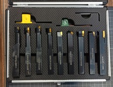 Set 9 outils de tournage à plaquettes amovibles filetage tronçonnage....carré 12