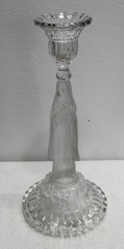 Beau bougeoir verre moulé - bougeoir, en