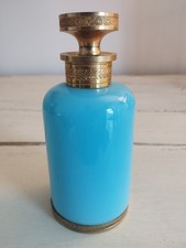 Flacon de parfum ancien en opaline de Sèvres et bronze 13 cm