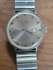 Oris Waterproof Date Montre Bracelet Homme Ancienne Fonctionne P2806