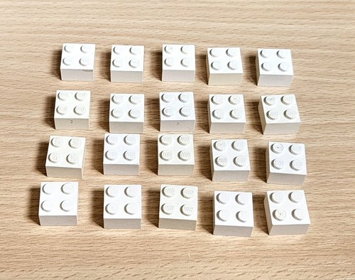 Lego 3003 20x brique blanche - lego,
