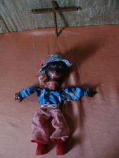 6 marionnettes anciennes années 30-50 à fil