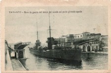 CARTE POSTALE ITALIA ITALIE / TARANTO NAVE DA GUERRA