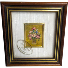 Cadre doré italien Artitalia reproduction A Baraldi chromolithographie fleurs or